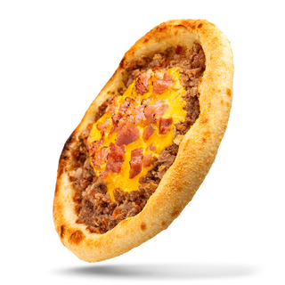 47. Esfirra de Carne Com Cheddar e Bacon