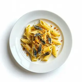 Pasta con acciughe e pangrattato