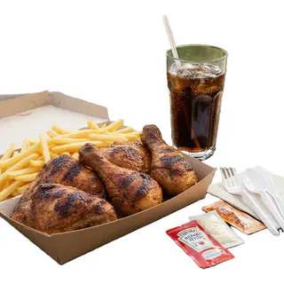 6-piece grilled chicken combo with large fries