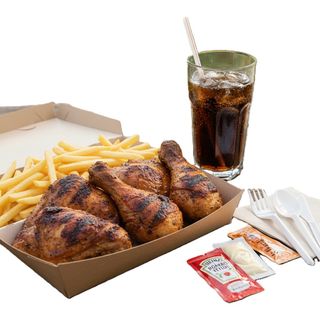 6-piece grilled chicken combo with large fries & soda