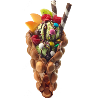 Bubble Waffle Gofre De Chocolate Blanco