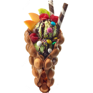 Bubble Waffle Gofre De Chocolate Blanco