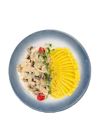 Курица с грибами в сливочном соусе А