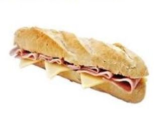 Bocadillo caliente de pavo y queso grande