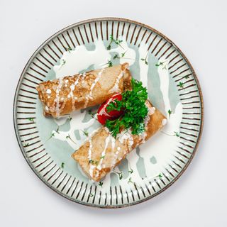 Блины с курицей и грибами