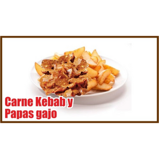 Carne Kebab y Papas Gajo