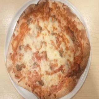 Pizza de xamón e champis (30 cm.)