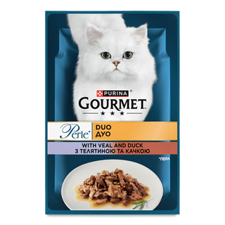 Корм для котів Gourmet Perle Duo з телятиною та качкою (85г)