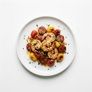 Krewetki z chorizo