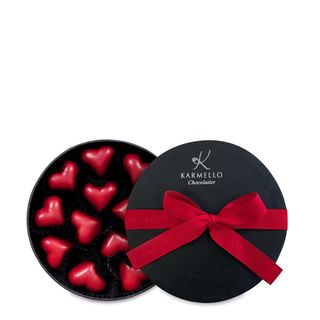 Serduszka Karmelowe w Okrągłym Pudełku