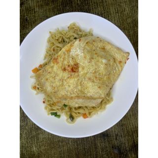 Noodles, Plantain, Egg and Asun