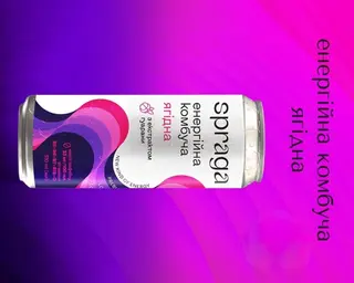Комбуча Spraga Energy Ягідна 330ml ж/б
