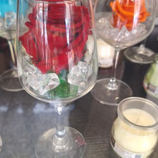 Calice rosa stabilizzata 