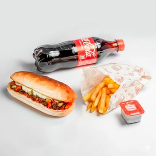 Комбо сэндвич с говяжьим фаршем + Coca- Сola 0.5L N