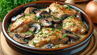 Pui cu ciuperci aromate