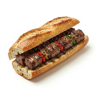 Sandwich Brochette De Viande