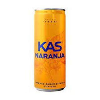 KAS Naranja Refresco con gas sabor Naranja sin Azúcar Lata 330ml