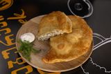Cheburek with chicken.