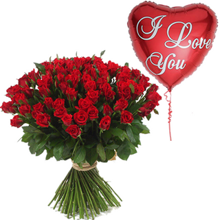 100 Rose rosse dichiarazione d'amore