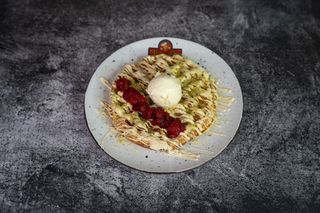 Waffle Malina pistacio