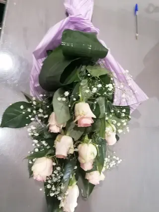 Fascio con 7 rose 