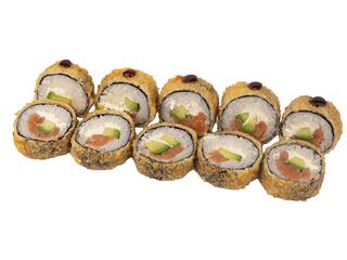 Roll  tempura z łososiem (10 szt) (340g)