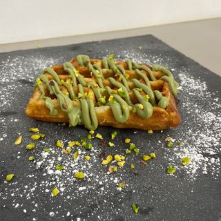 Gofre Con Crema de Pistacho