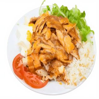 Kebab & Arroz . gratinadas (plato horneado )