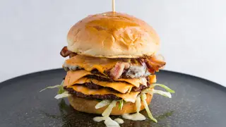 Double Double Blue Porky Smash Burger