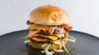 Double Double Blue Porky Smash Burger