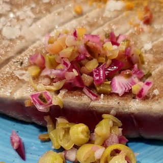 Lomo de atún rojo a la parrilla