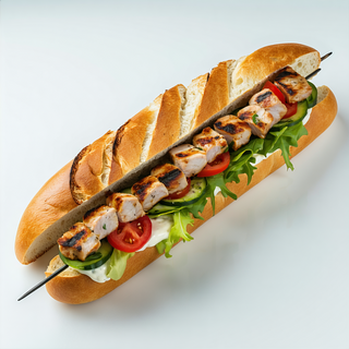 Sandwich Brochettes de Dinde