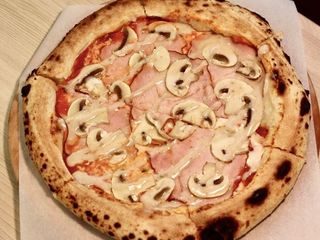 Піца з шинкою та грибами