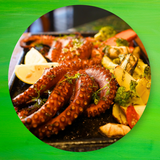 Poulpe grillé, sauce chimichurri