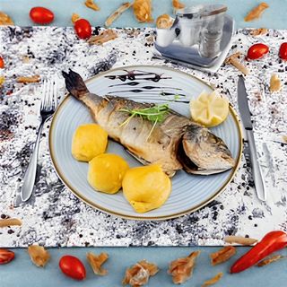 Dorada cu mamaliguta prajita in unt