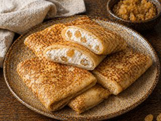 Млинці з солодким сиром та родзинками(240 грам) (240g)