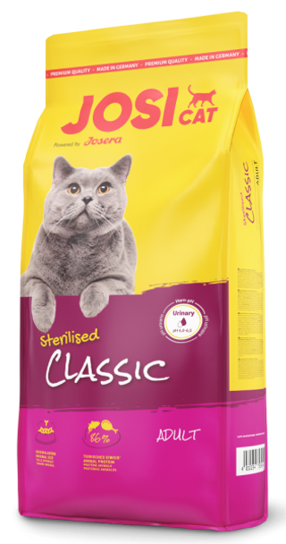 Josera JosiCat Sterilised Classic - сухий корм для стерилізованих кішок та котів зі смаком лосося та домашньої птиці