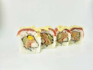 352 Salmone flambé roll  - 8 pezzi