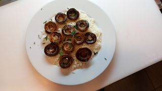 Pečurke na žaru sa pirinčem