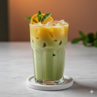 Café Matcha Latte Ice De Naranja Natural 12 Oz.