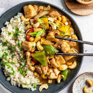 Rice Cashewnuts and Chicken with Veges