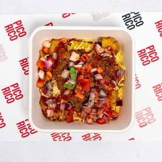BRAVAS CON CARNITAS (TOQUE PICANTE)
