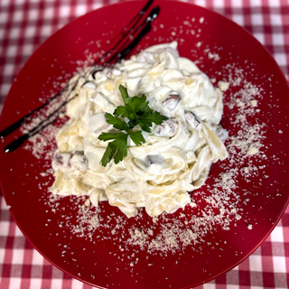 Pasta De Bacon Y Roquefort