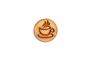 Insigna din lemn cu cafea