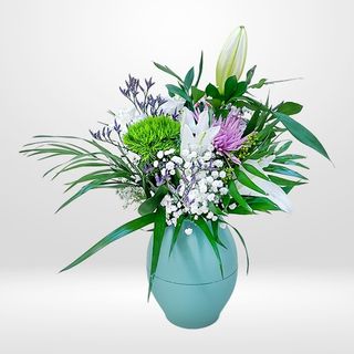 Ramo de flor variada con Jarrón antivuelcos