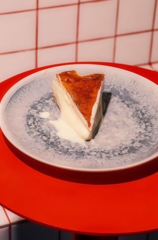 Porción De Tarta De Queso Gorgonzola