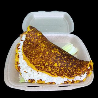 Cachapa grande con queso y mantequilla 