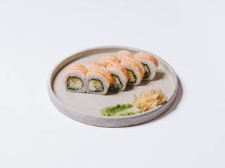 Філадельфія з вугрем та креветками