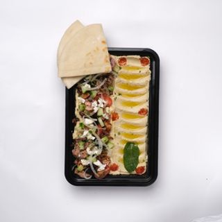 Chicken Loaded Hummus  