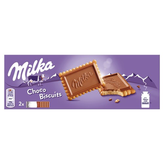 Milka Choco Biscuit herbatniki z mleczną czekoladą z alpejskiego mleka - 150 g